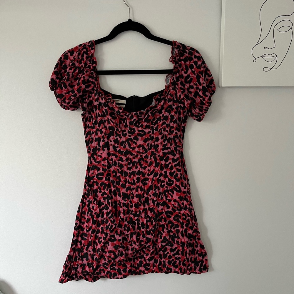 Y2K inspired Pink Cheetah Print Dress